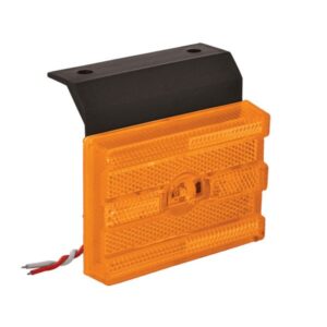 LANTERNA LATERAL UNIVERSAL RETANGULAR LED COM SUPORTE AMARELO